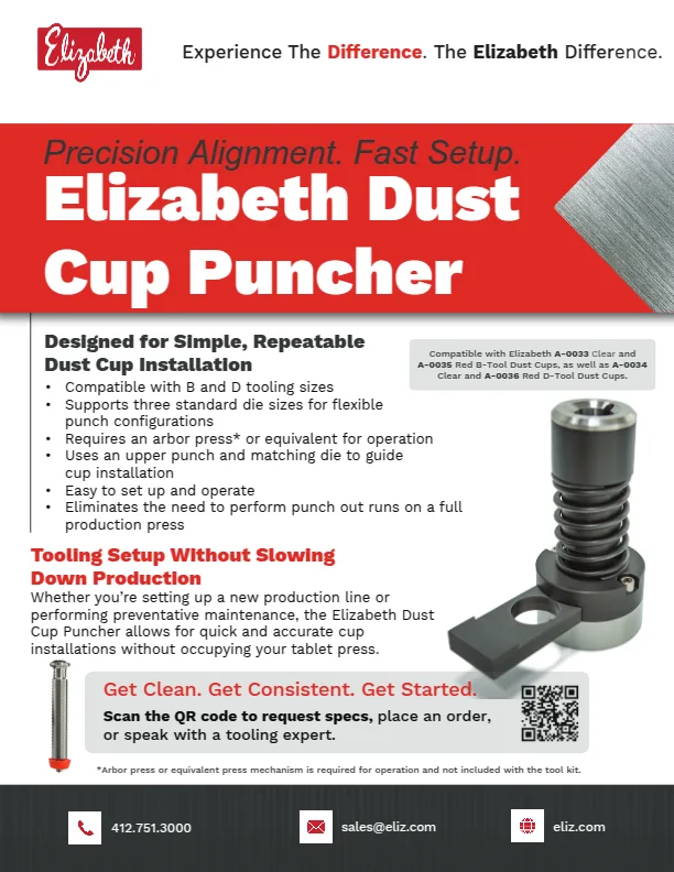 Elizabeth Dust Cup Puncher Sales Sheet