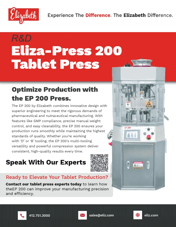  Elizabeth EP-200 Sales Sheet